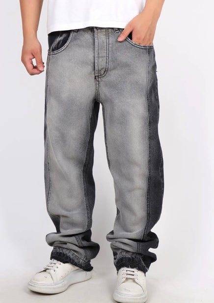 Jeans bicolore fumè