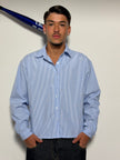 Camicia crop a righe