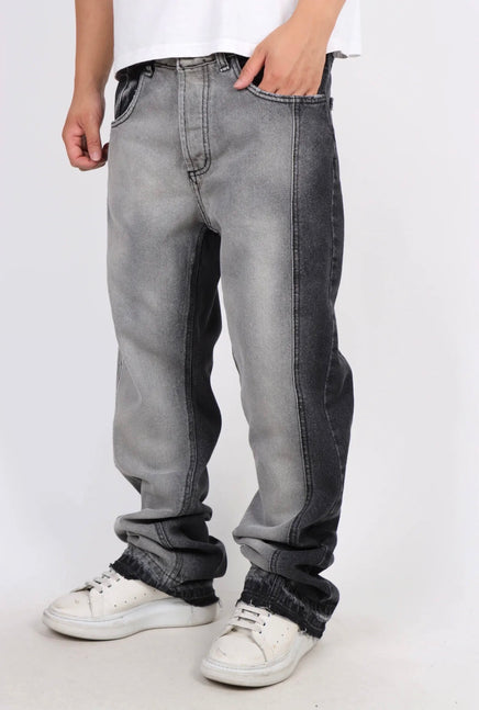 Jeans bicolore fumè