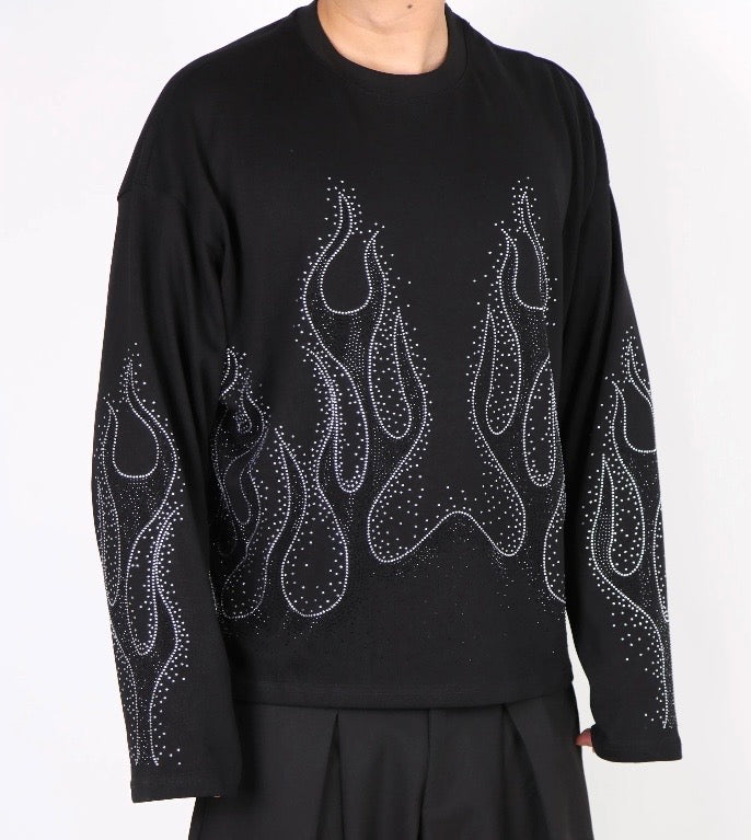 Long sleeve Flames crystal