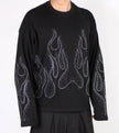 Long sleeve Flames crystal
