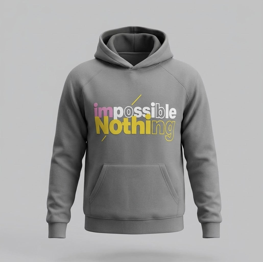 Felpa stampa nothing impossible