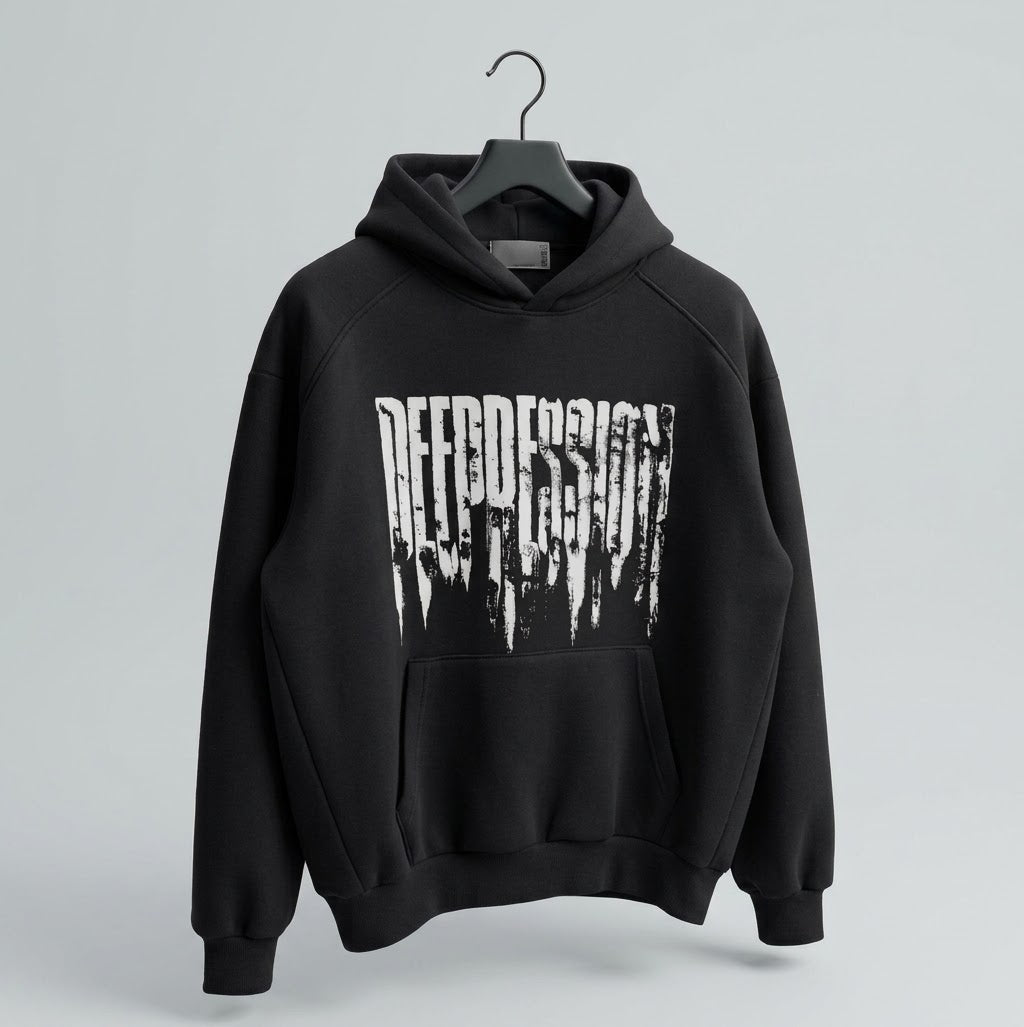 Hoodie deepression stampa a rilievo